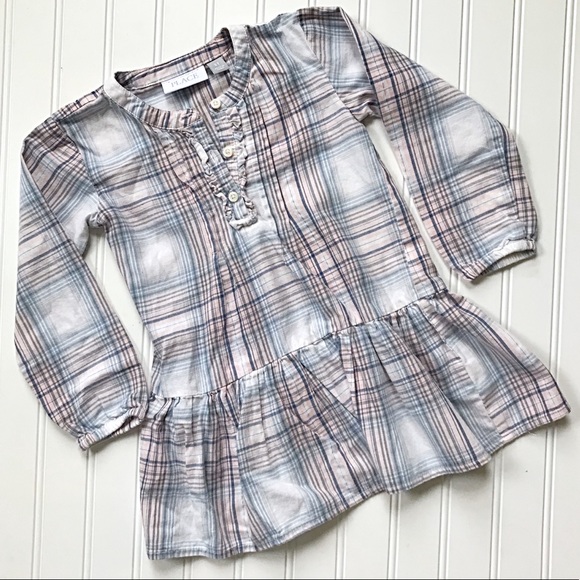 •The Children’s Place• plaid flannel tunic top - Picture 1 of 4